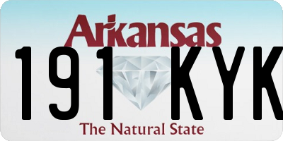AR license plate 191KYK