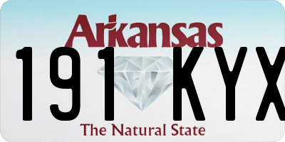 AR license plate 191KYX
