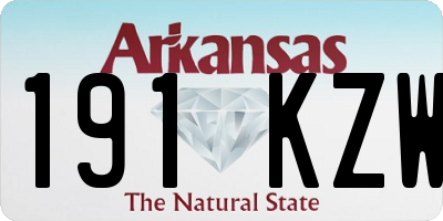 AR license plate 191KZW