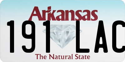 AR license plate 191LAC