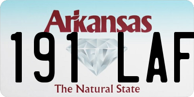 AR license plate 191LAF