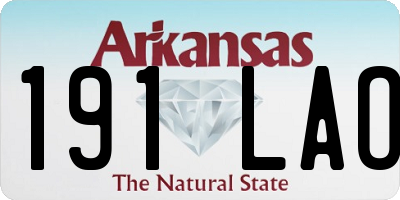 AR license plate 191LAO