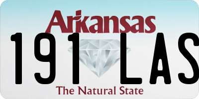 AR license plate 191LAS