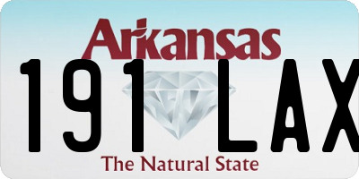 AR license plate 191LAX
