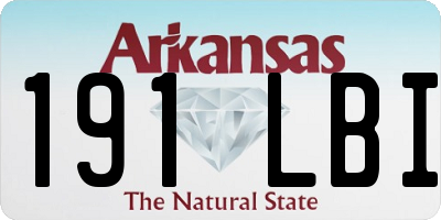 AR license plate 191LBI