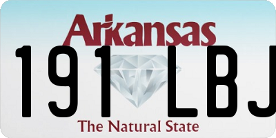 AR license plate 191LBJ