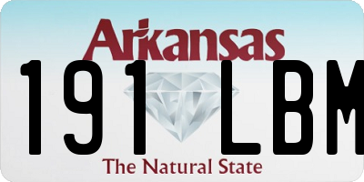 AR license plate 191LBM
