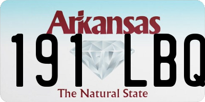 AR license plate 191LBQ