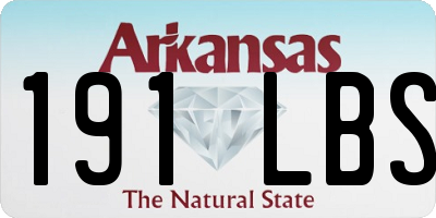 AR license plate 191LBS