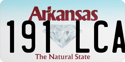 AR license plate 191LCA
