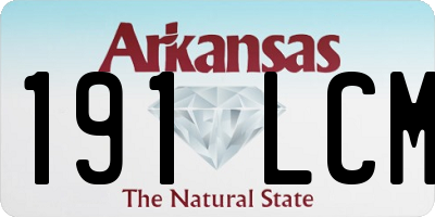 AR license plate 191LCM