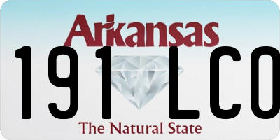 AR license plate 191LCO