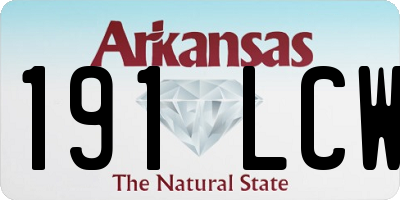 AR license plate 191LCW