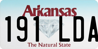 AR license plate 191LDA