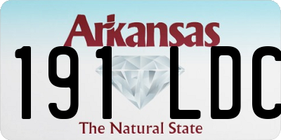 AR license plate 191LDC