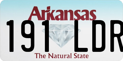AR license plate 191LDR