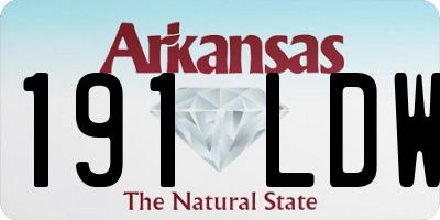 AR license plate 191LDW