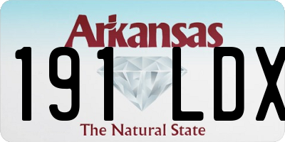 AR license plate 191LDX