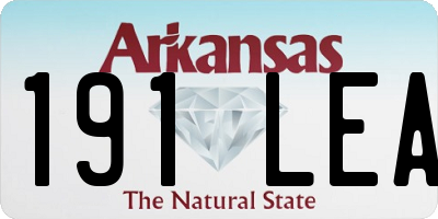 AR license plate 191LEA