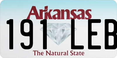 AR license plate 191LEB