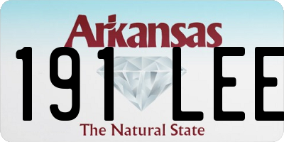 AR license plate 191LEE