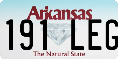 AR license plate 191LEG
