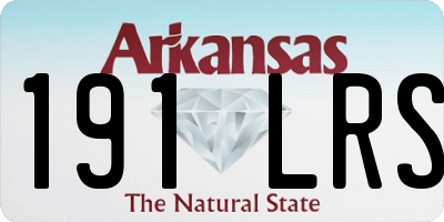 AR license plate 191LRS