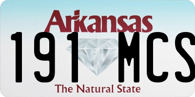 AR license plate 191MCS