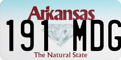 AR license plate 191MDG