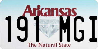 AR license plate 191MGI