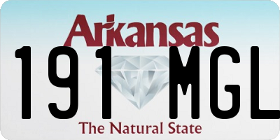 AR license plate 191MGL