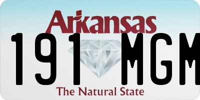 AR license plate 191MGM