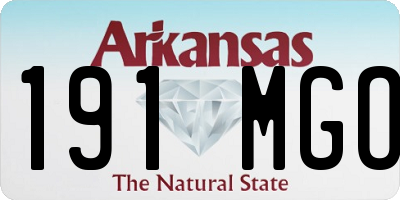 AR license plate 191MGO