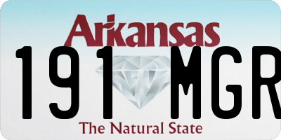 AR license plate 191MGR