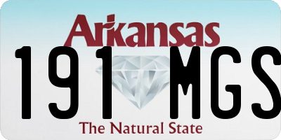 AR license plate 191MGS