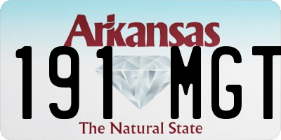 AR license plate 191MGT