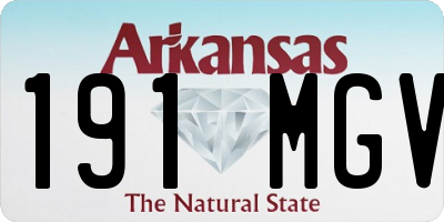 AR license plate 191MGV