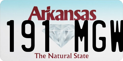 AR license plate 191MGW