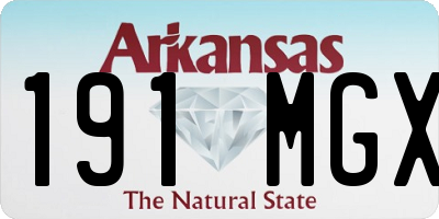 AR license plate 191MGX