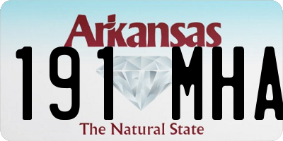 AR license plate 191MHA