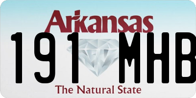 AR license plate 191MHB
