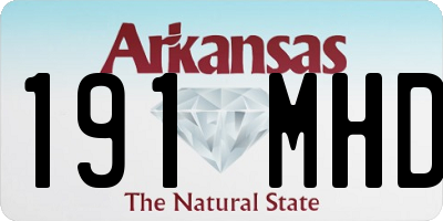 AR license plate 191MHD
