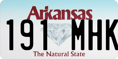 AR license plate 191MHK
