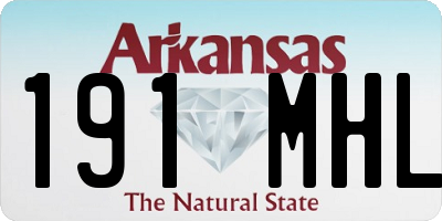 AR license plate 191MHL