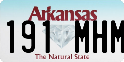 AR license plate 191MHM