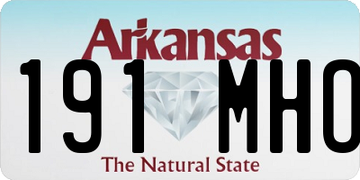 AR license plate 191MHO