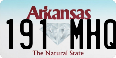 AR license plate 191MHQ