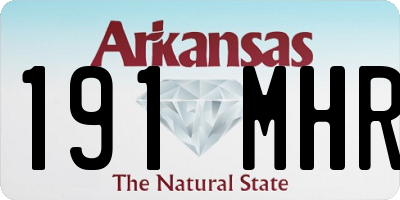 AR license plate 191MHR