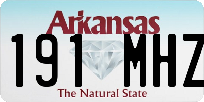 AR license plate 191MHZ