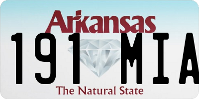 AR license plate 191MIA